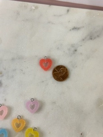 Gummi Candy Colorful Heart Charm