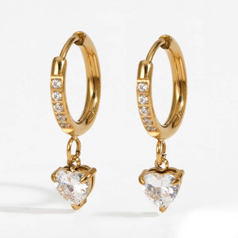 Heart Drop Earrings