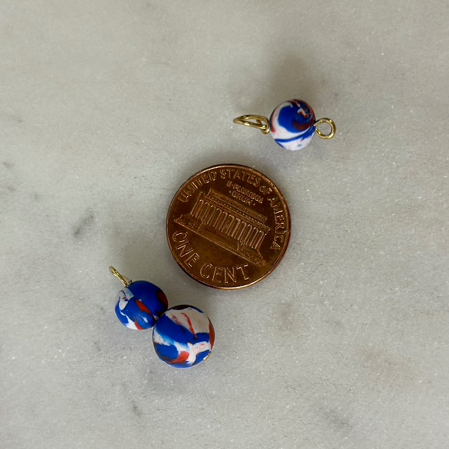 Buffalo Football Polymer Clay Bead Charms