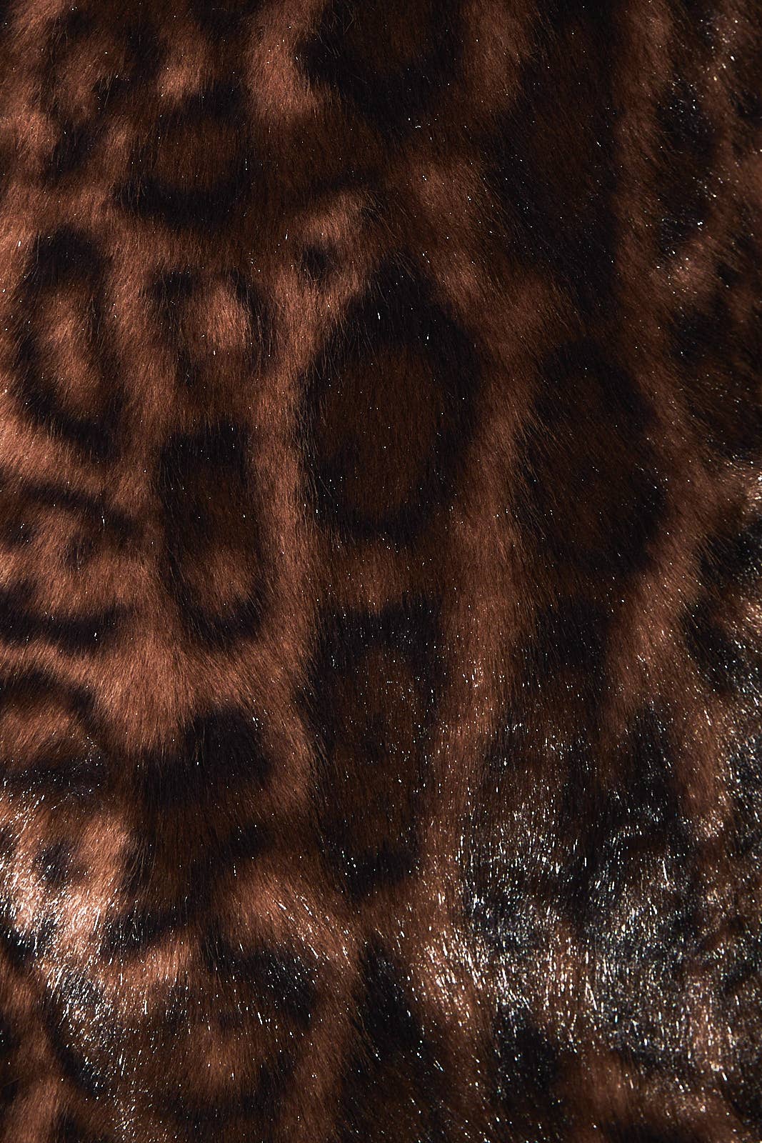 Animal Print Faux Fur Zippered Jacket