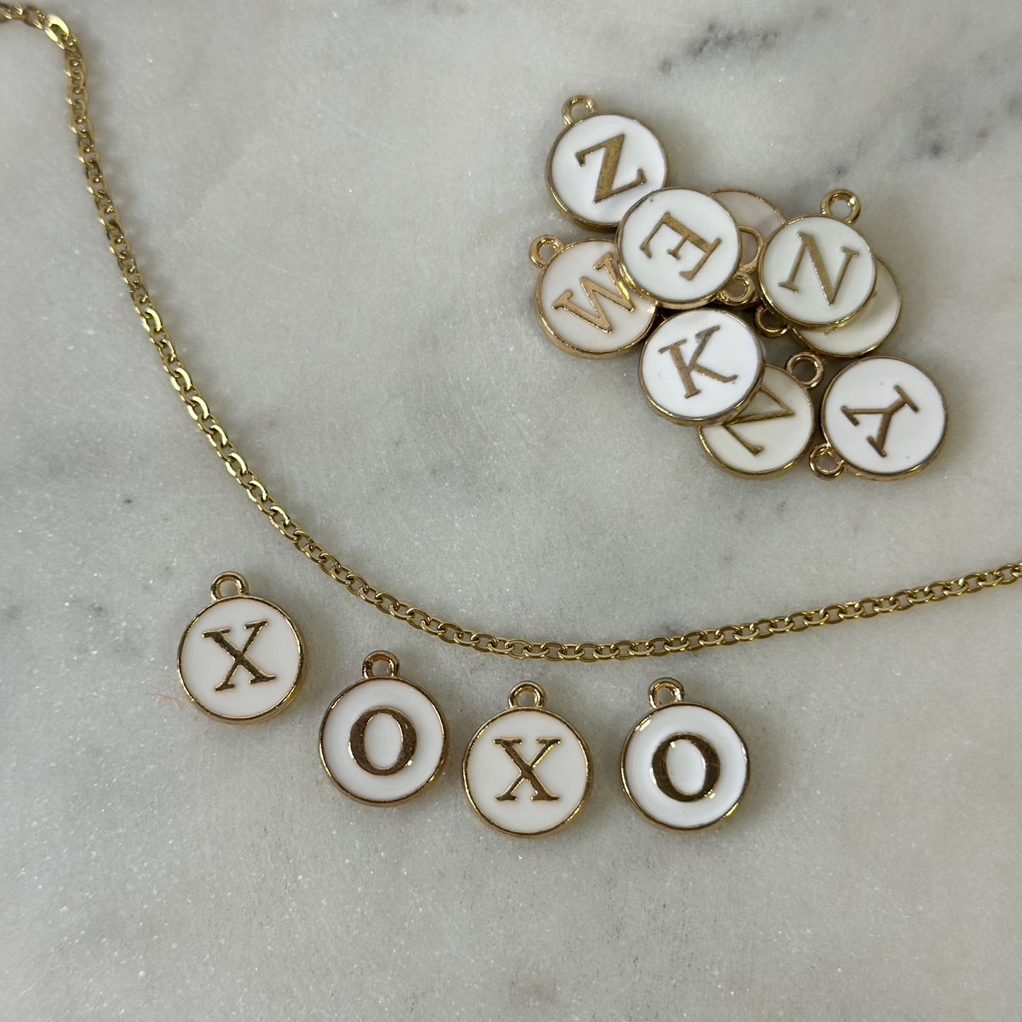 Double Sided White and Gold Letters