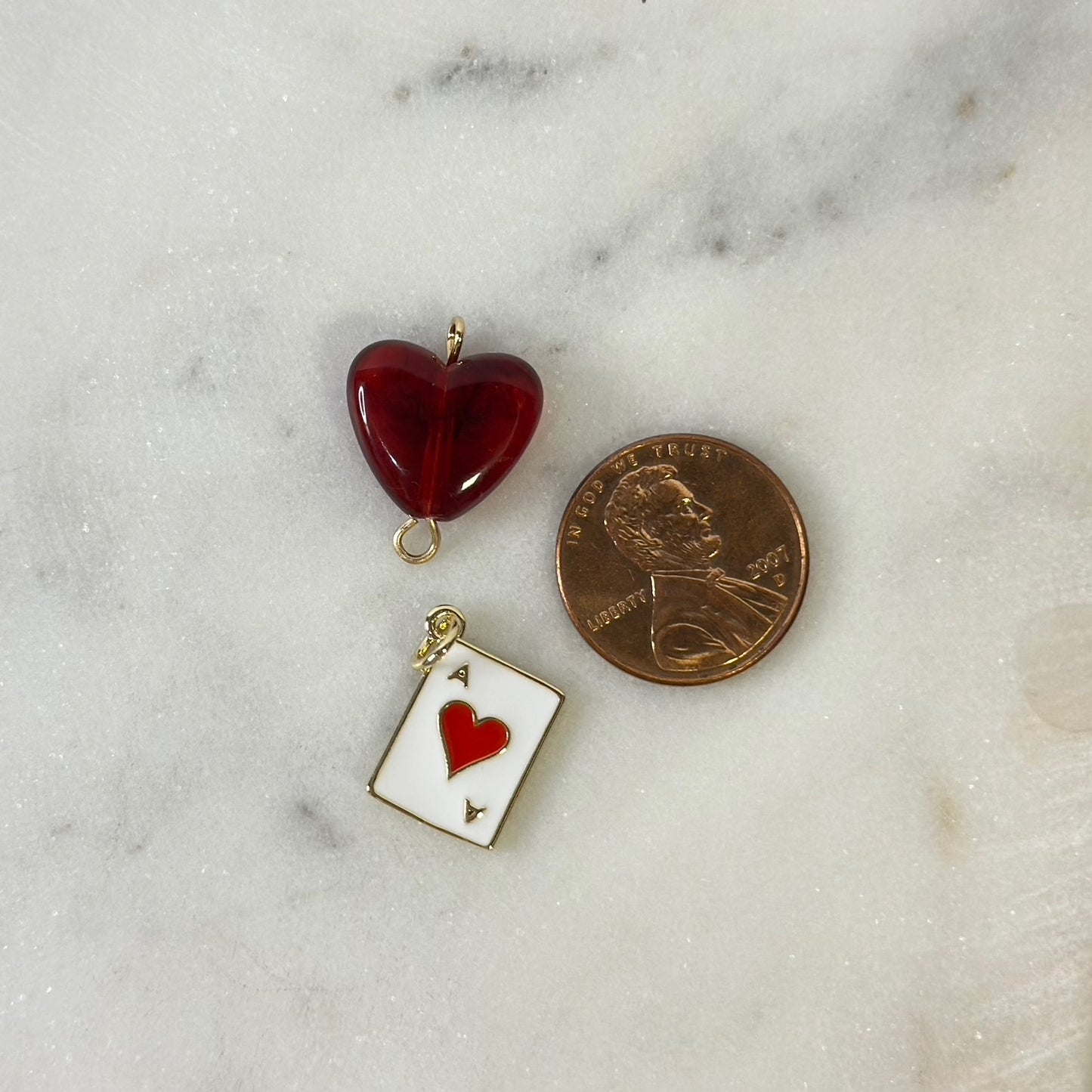 Queen Of Hearts Gold Charms