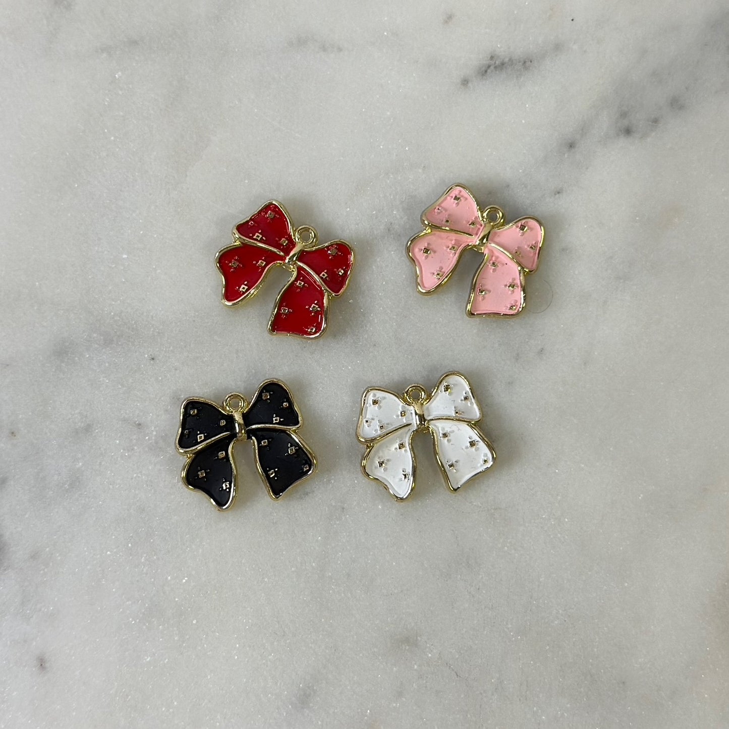 Colorful Gold Detail Bow Charm