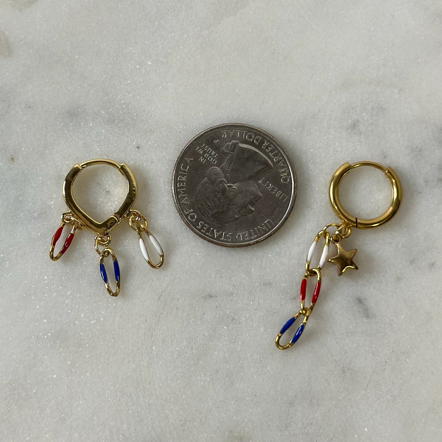 Huggie Hoop Buffalo Football Earrings