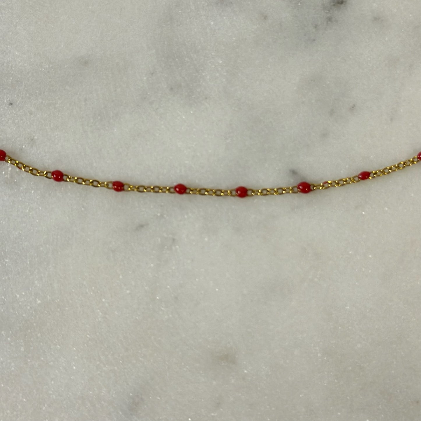Dainty Red, White, or Blue Ball Chains