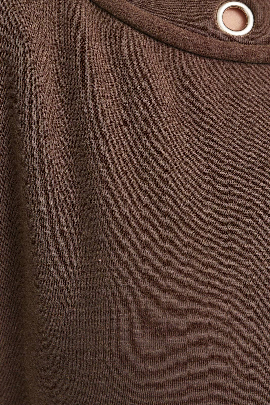 Brown Rivet Short Sleeve Top