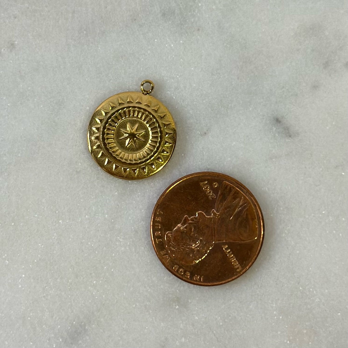 Star Coin Gold Charm