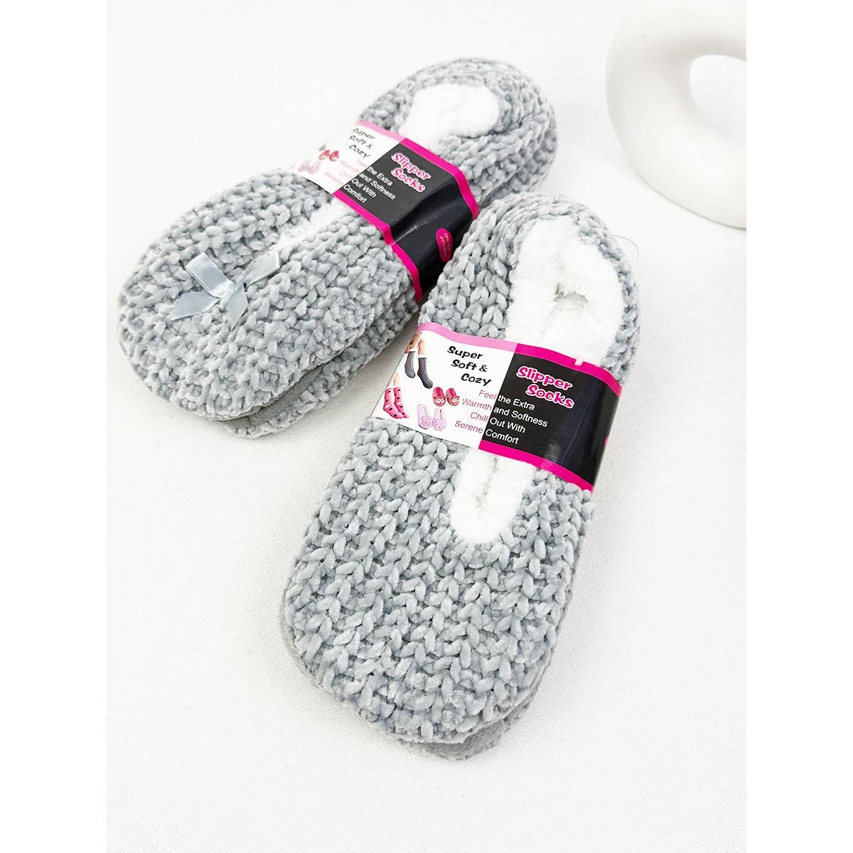 Women's Non Slip Winter Mini Bow Slippers