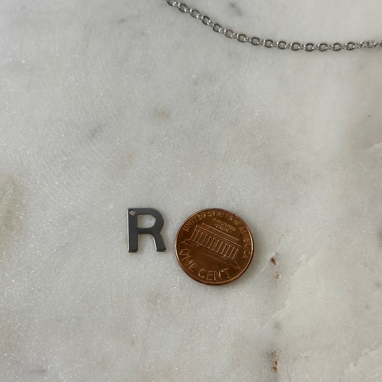 Silver Cutout Letters Charm