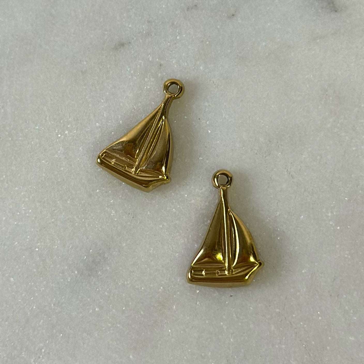 Dainty Gold Sailboat Charm