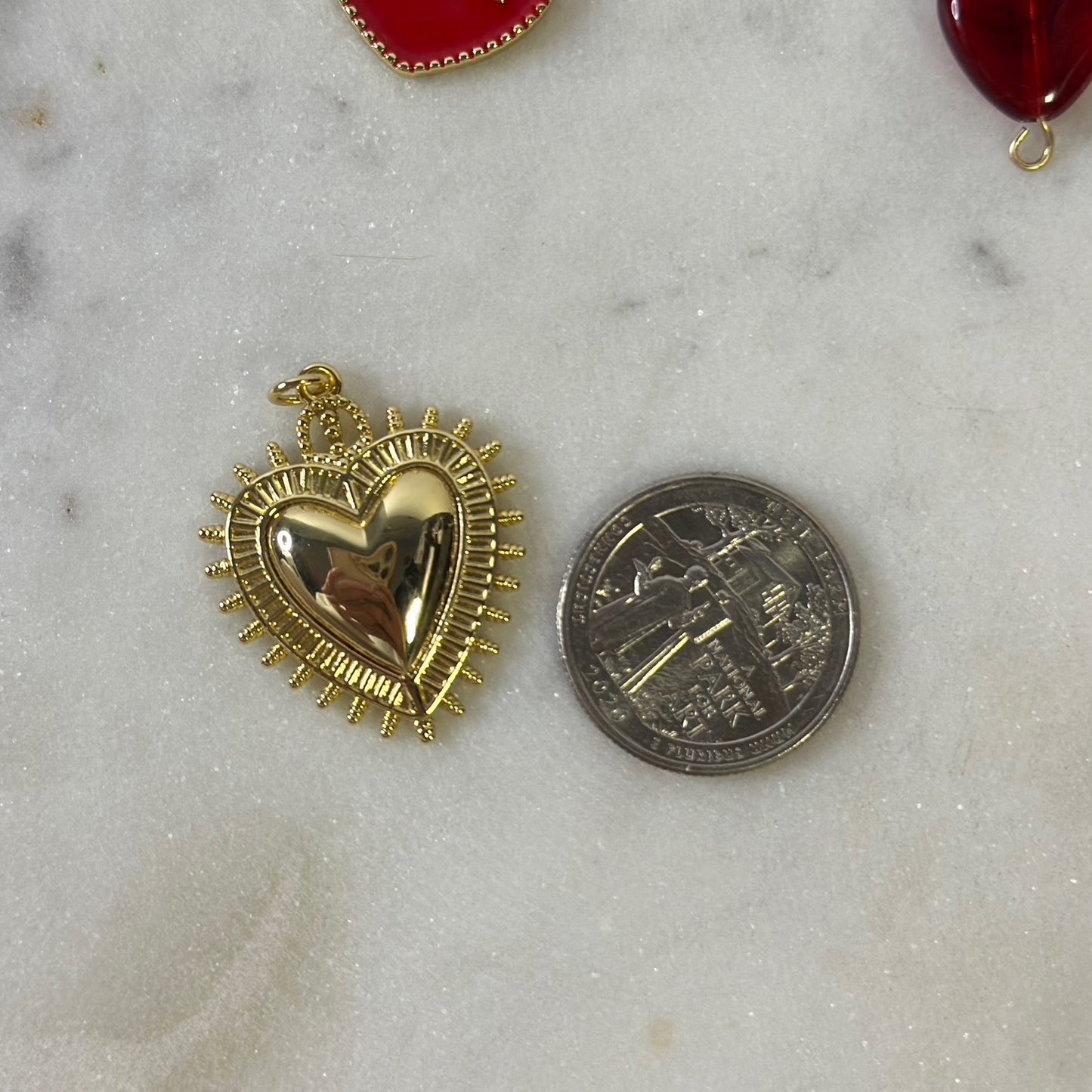 Queen Of Hearts Gold Charms