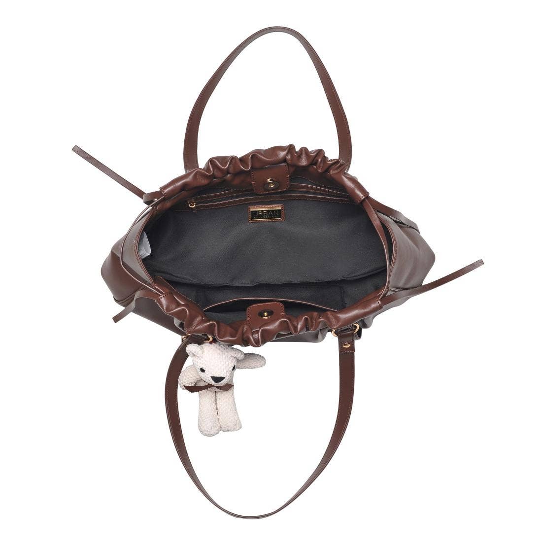 Pattington Chocolate Shoulder Bag W/ Bag Charm