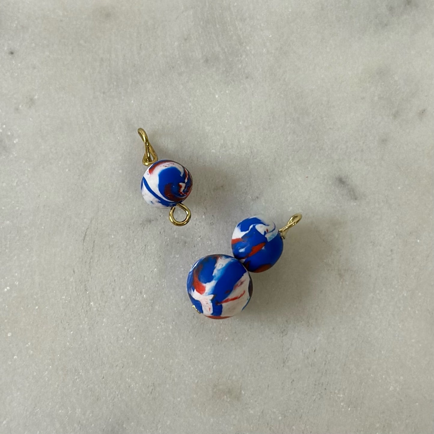 Buffalo Football Polymer Clay Bead Charms