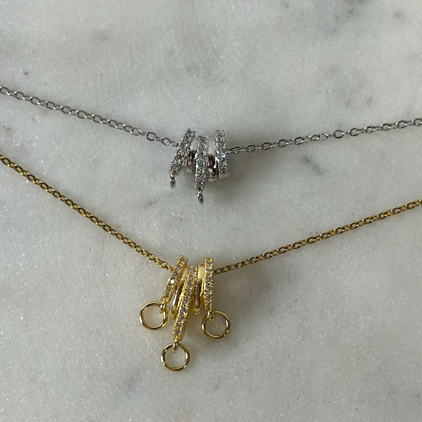 Multi Cluster Charm Necklace Chain