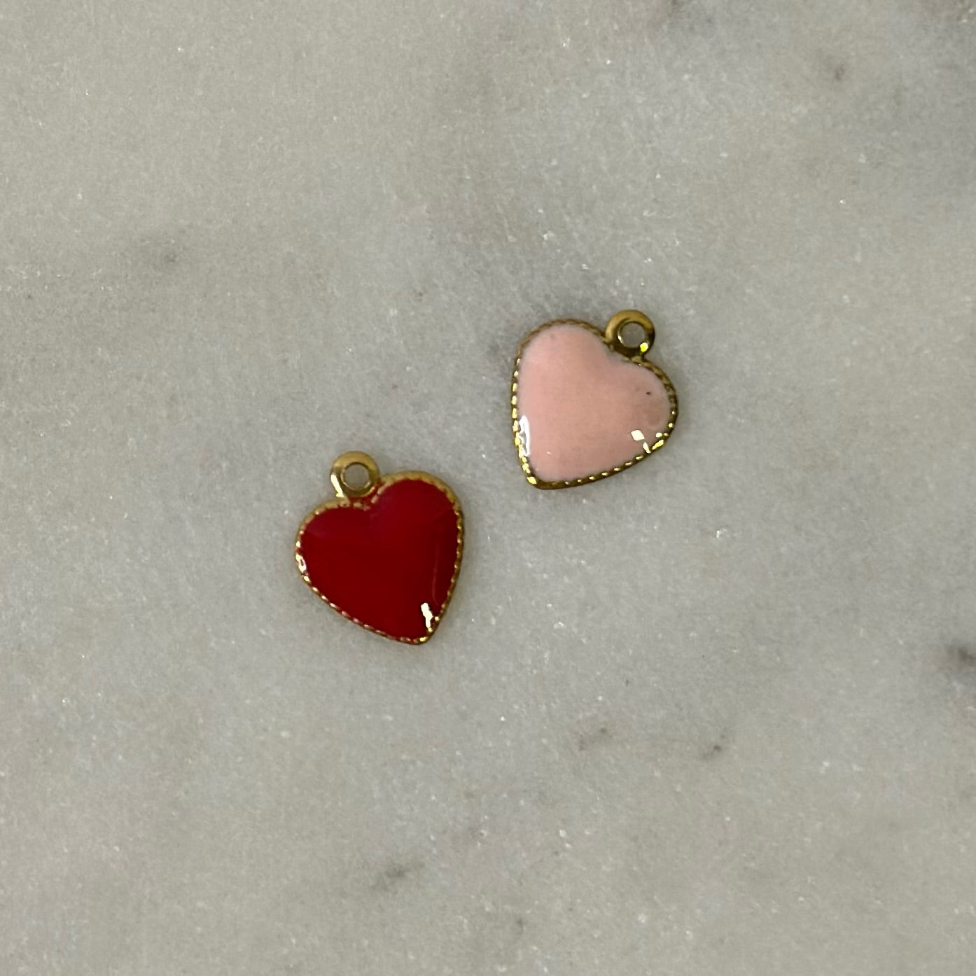 Enamel Colored Dainty Heart Charm
