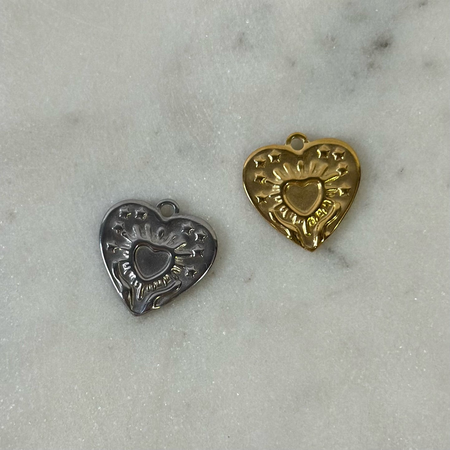 Sunburst Heart Charm