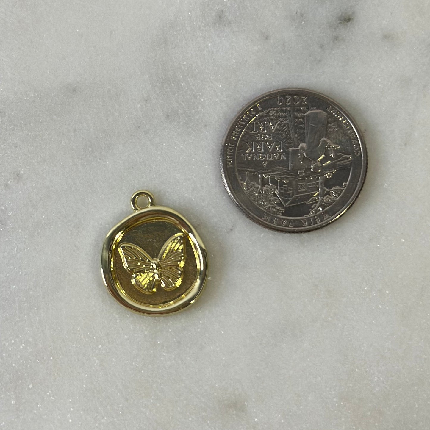 Butterfly Coin Charm