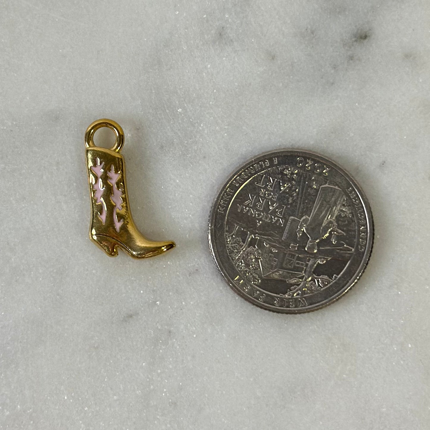 Cowgirl Boot Gold Charm