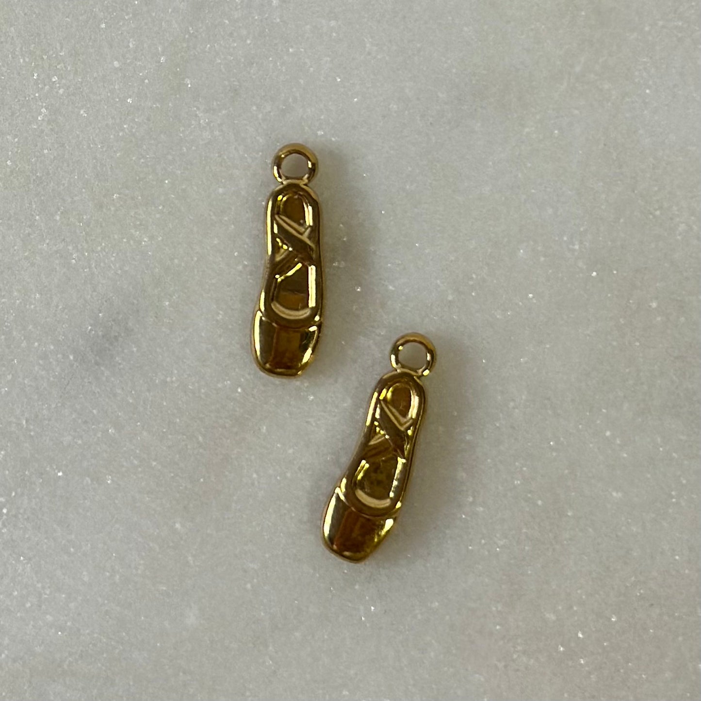 Ballet Slipper Gold Charm