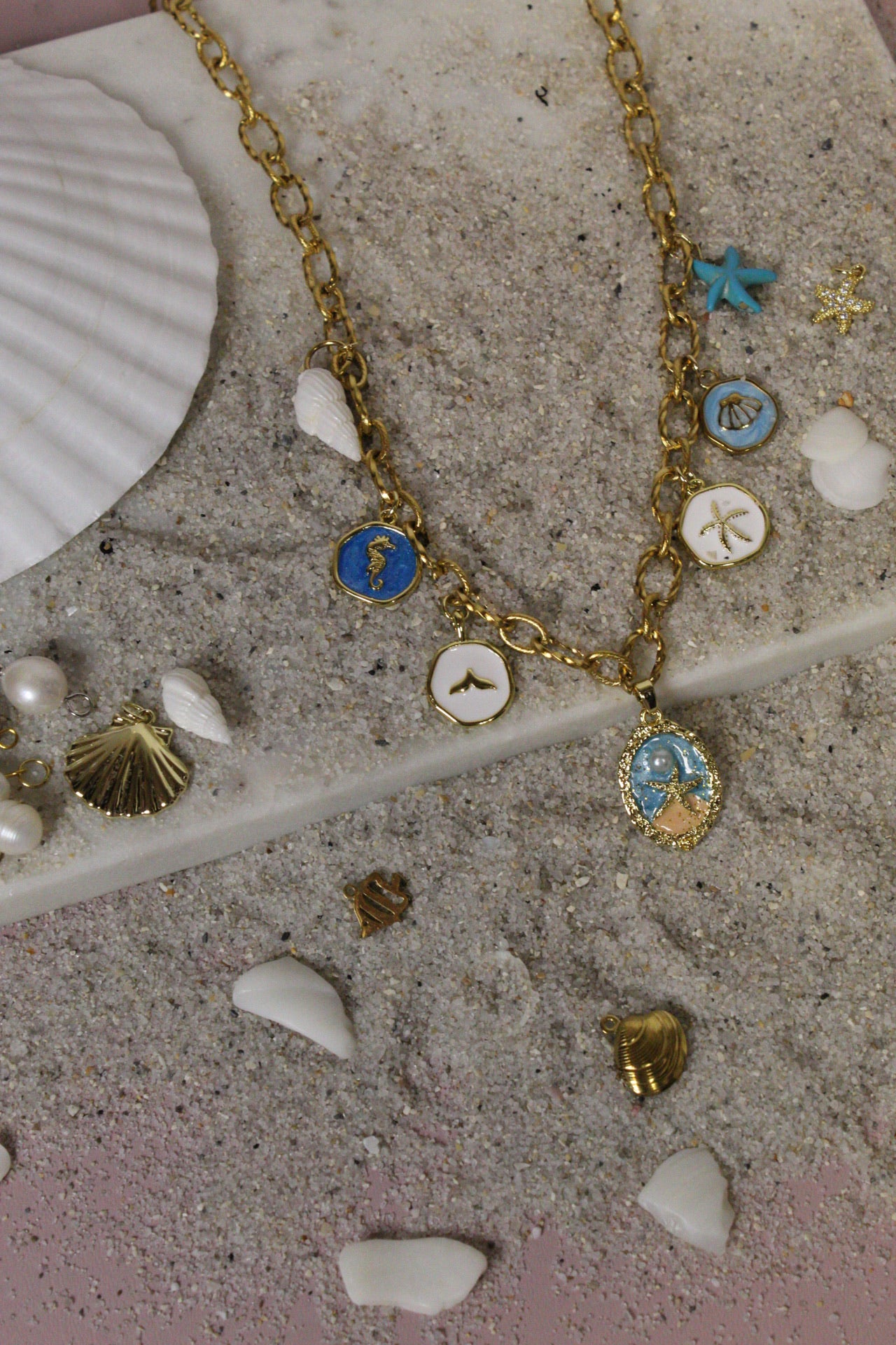 Siren Dreams Gold Coastal Charm Necklace