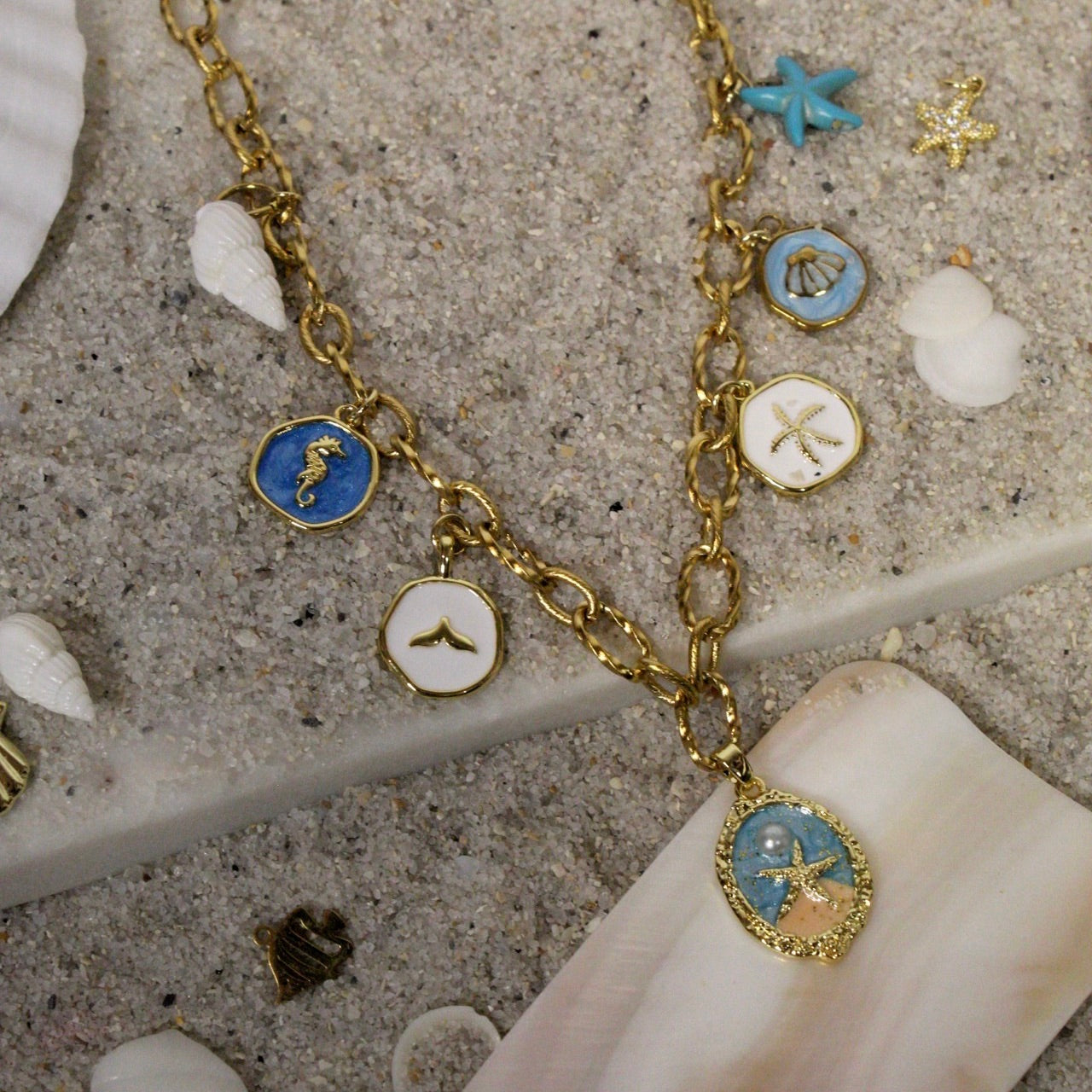 Siren Dreams Gold Coastal Charm Necklace
