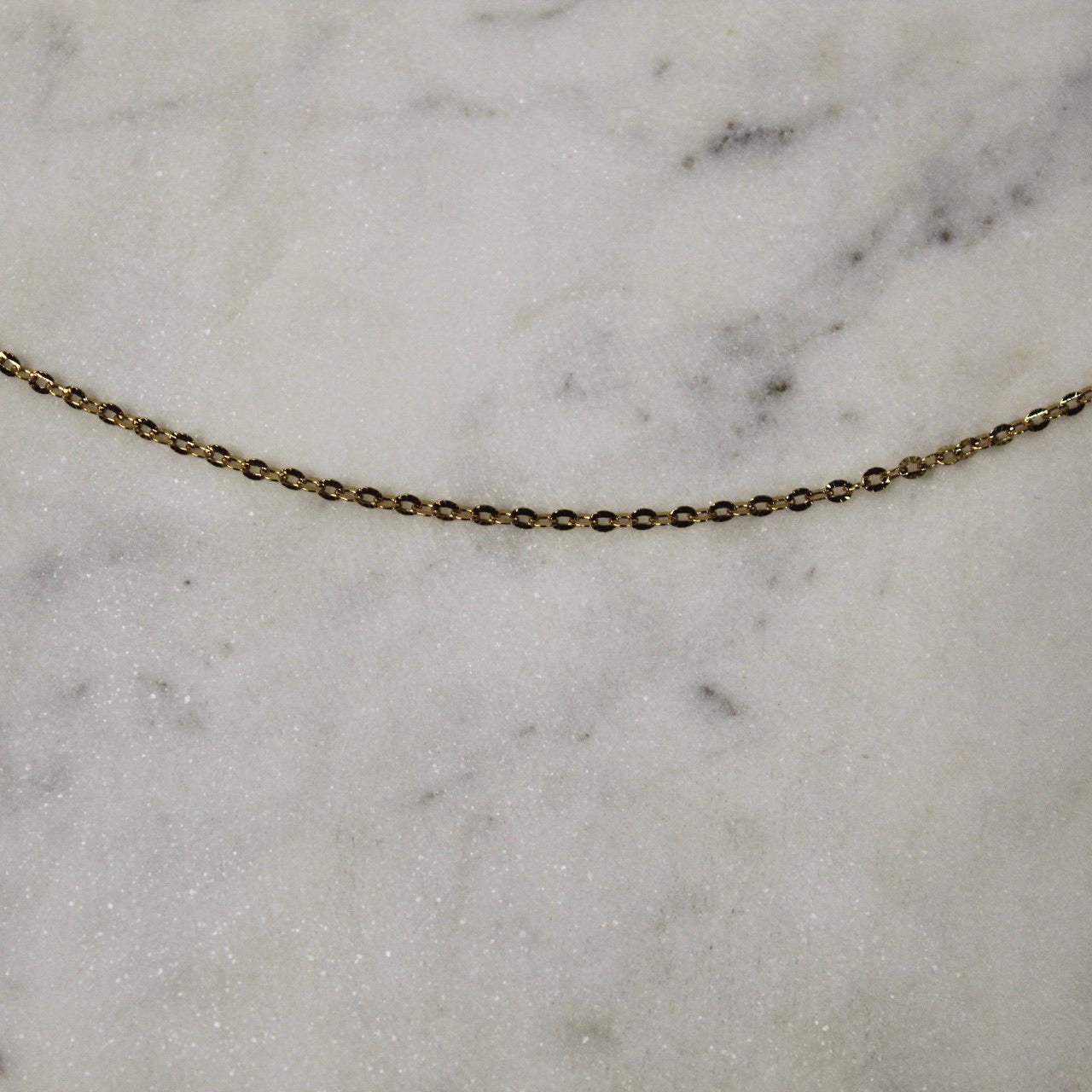 Textured Link Dainty Gold Chain
