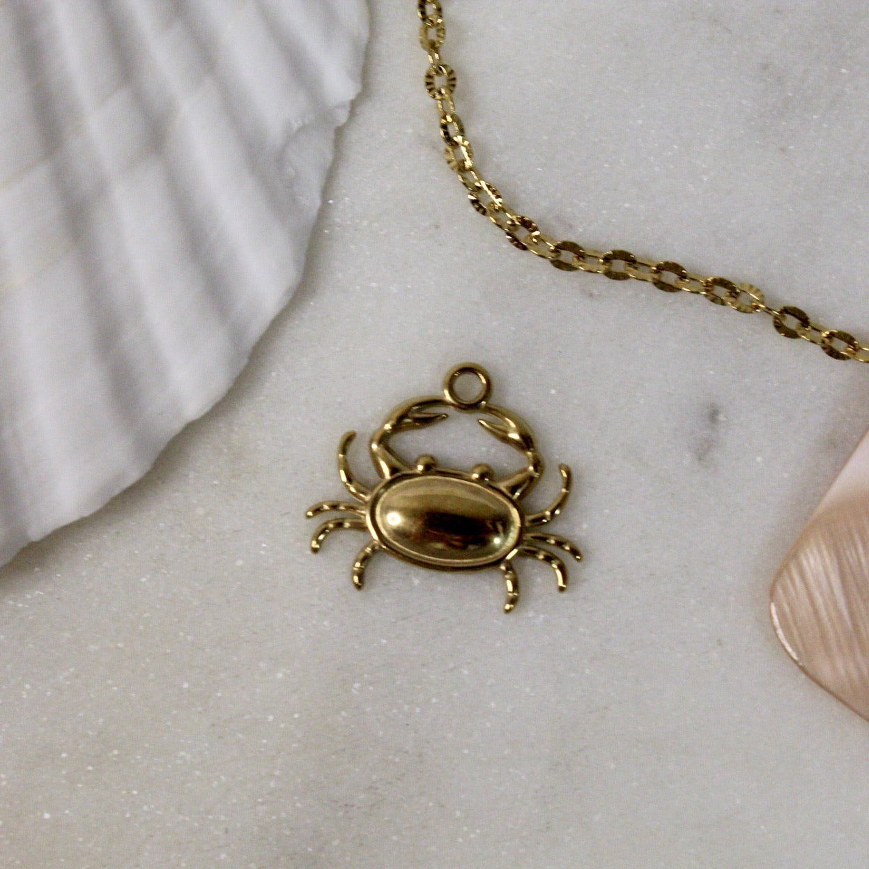 Solid Gold Crab Charm