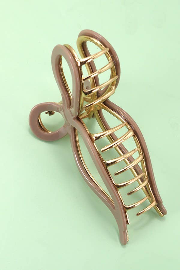 Jumbo Brown Bow Hair Claw Clip