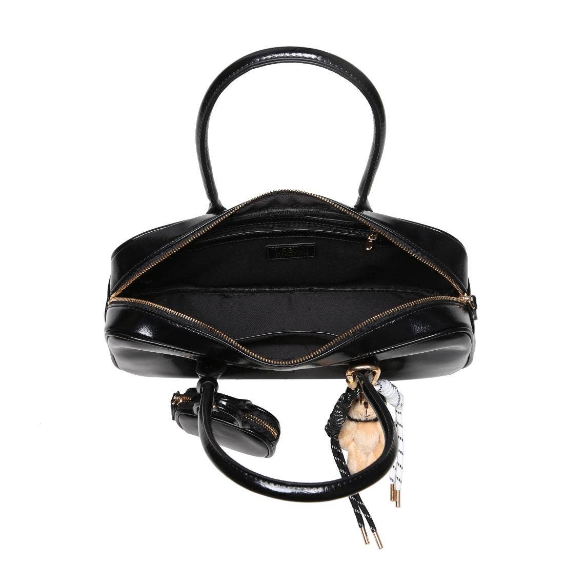 Liora Black Shoulder Bag W/ Bag Charm
