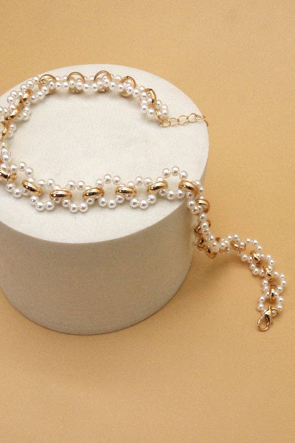 Pearl Gold Choker Necklace