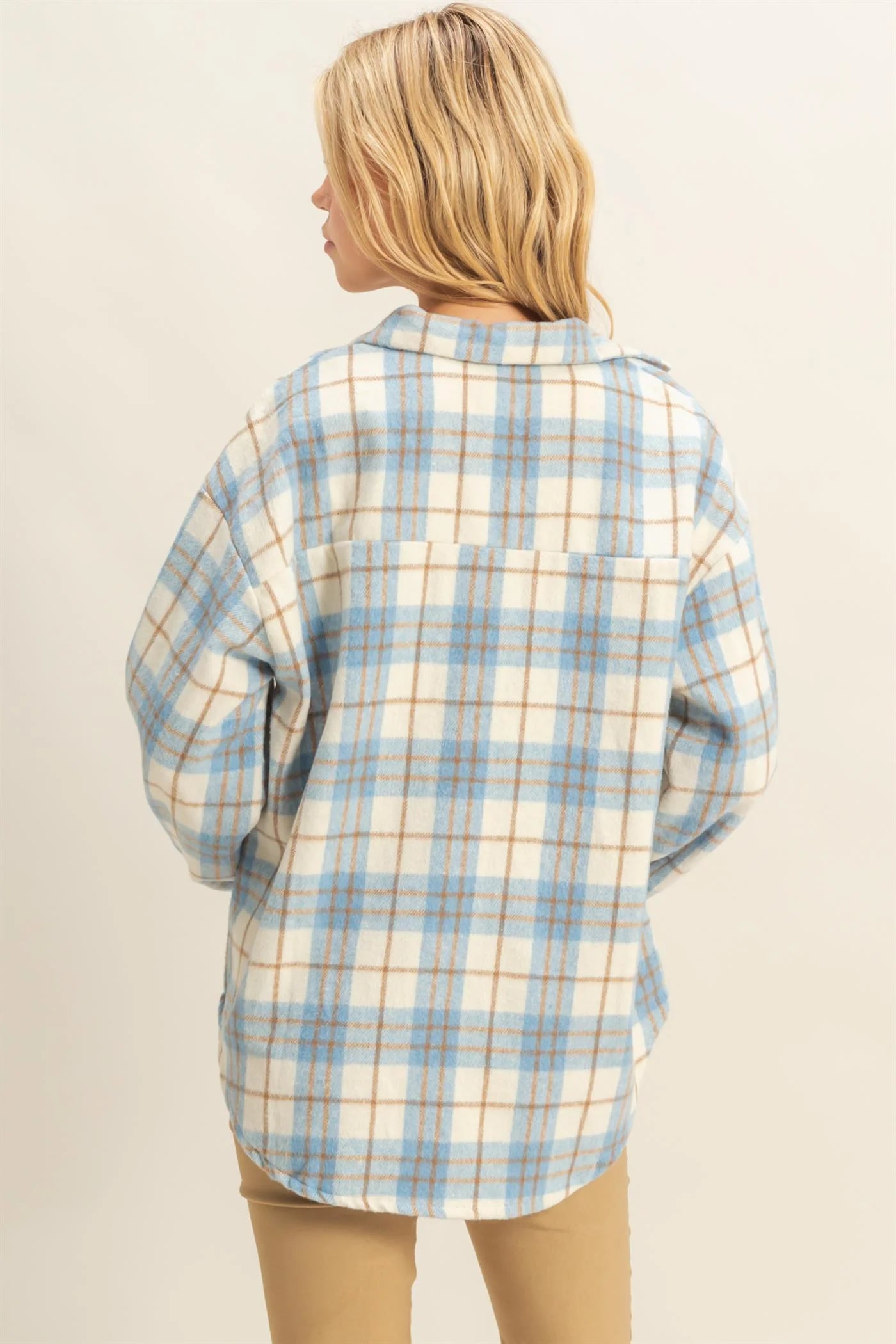 Blue Plaid Flannel Shacket