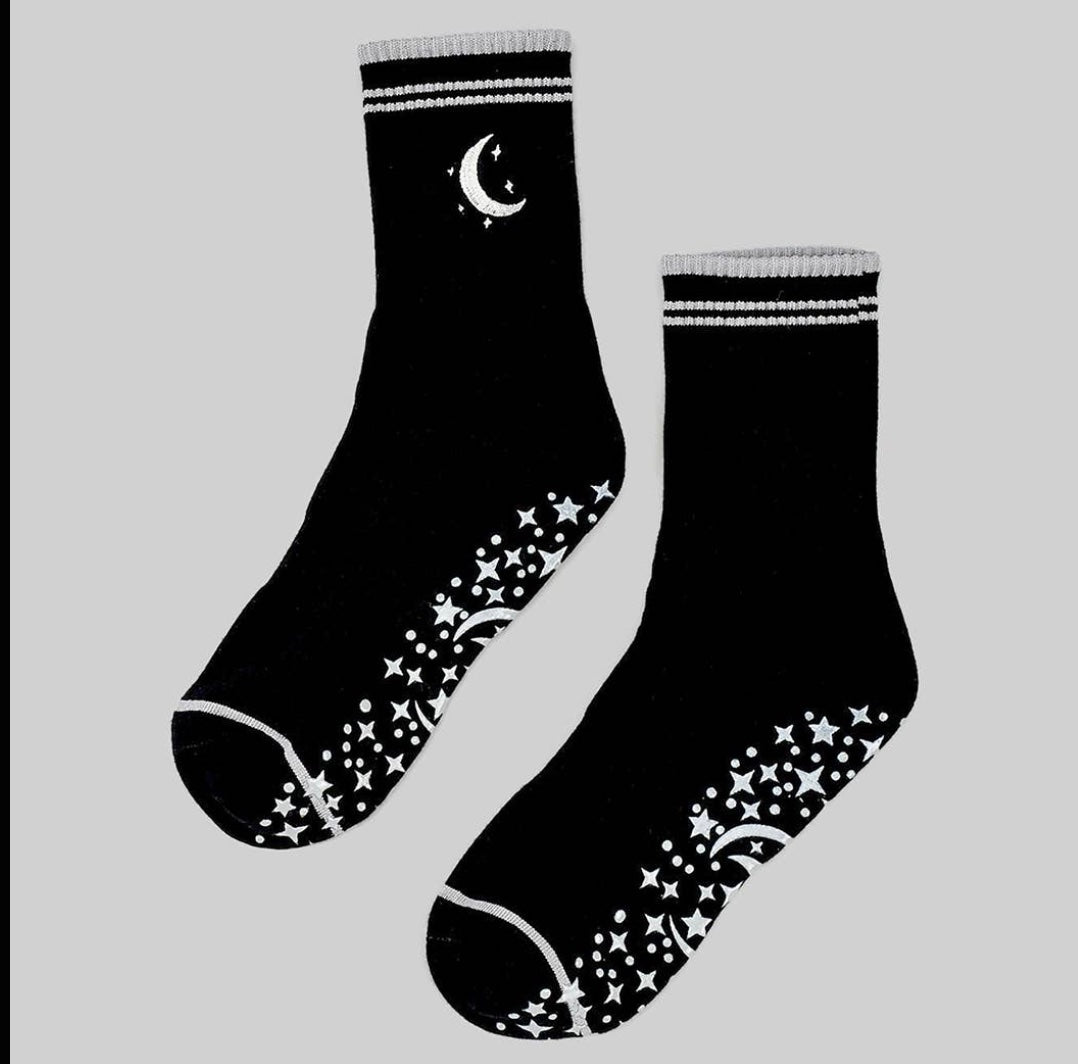 Moon and Star Yoga Pilates Grip Socks (2 colors)
