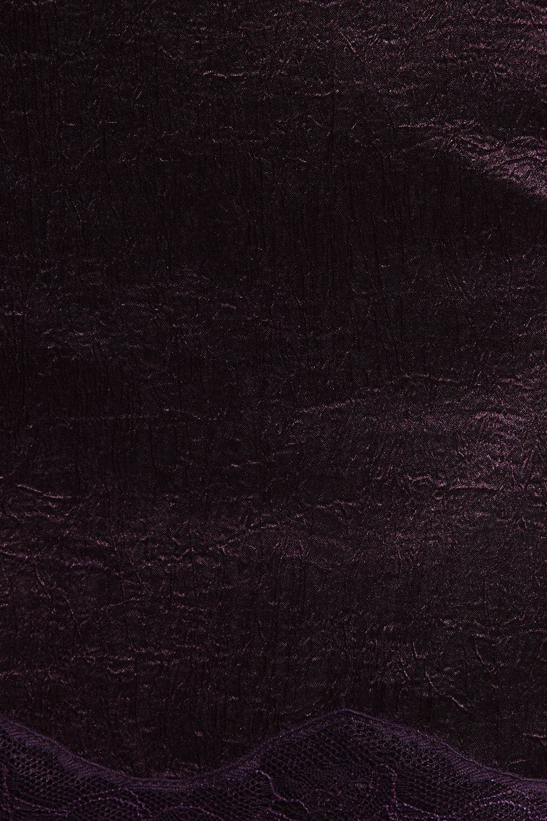 Satin Dark Purple Lace Mini Skirt