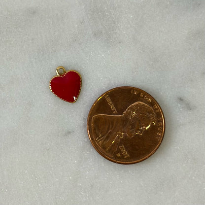 Enamel Colored Dainty Heart Charm
