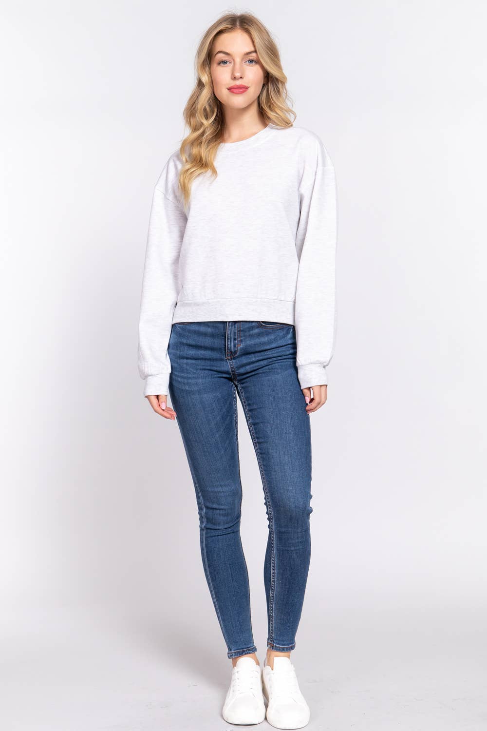 Grey Crop Sweatshirt