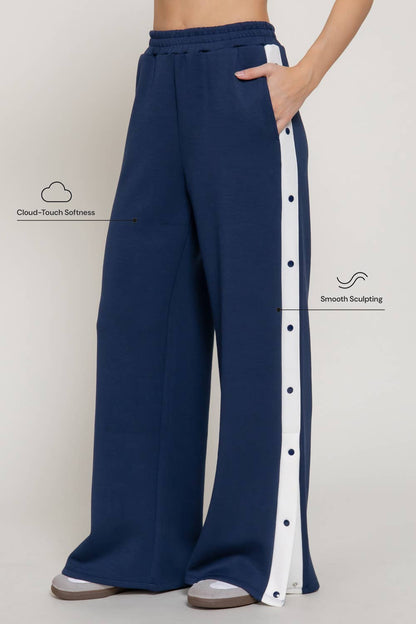 Soft Modal Scuba Side Panels Pants - (Navy or Red)