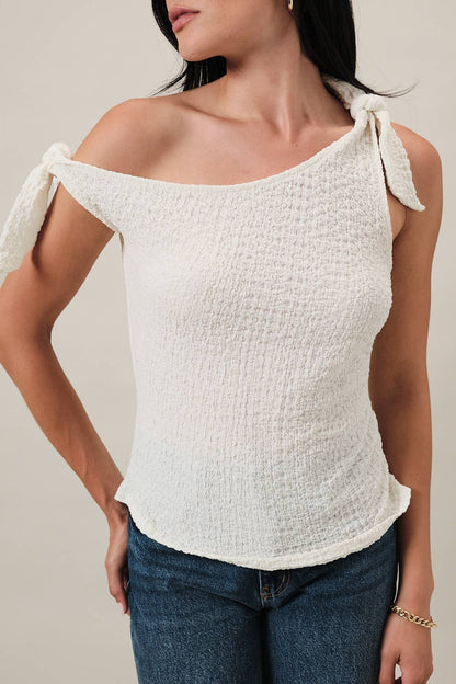 One Shoulder Tie Top