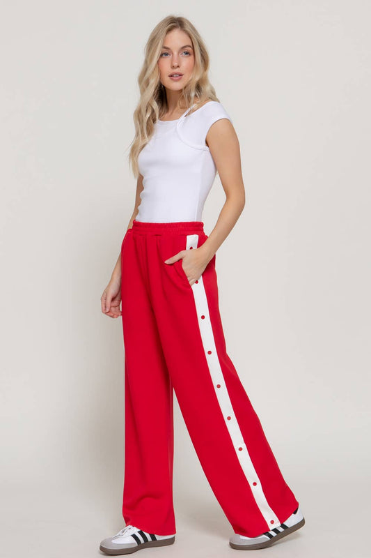 Soft Modal Scuba Side Panels Pants - (Navy or Red)