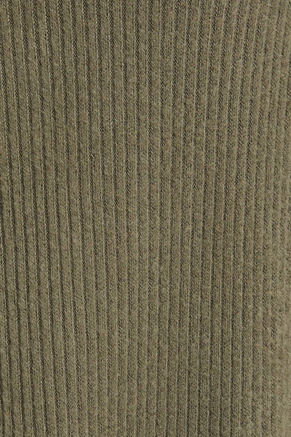 Olive V-Neck Sweater Top