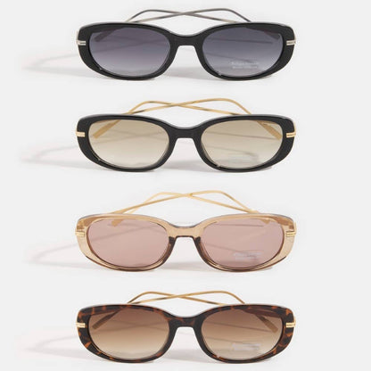 Retro Oval Frame Sunglasses