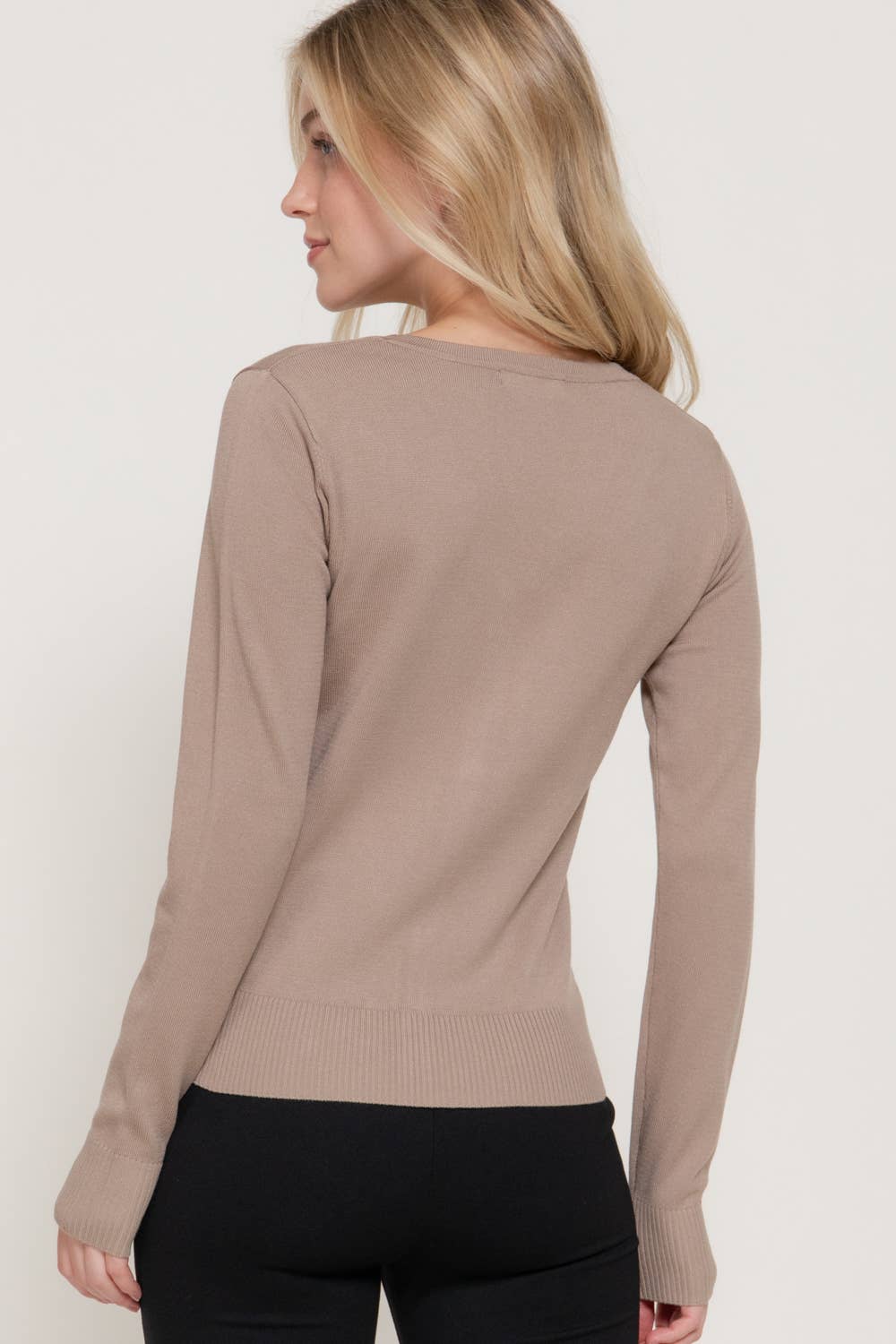Long Sleeve V-neck Button Down Sweater Cardigan