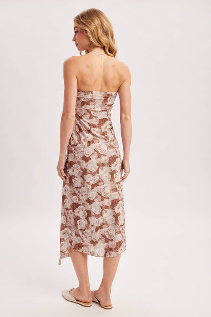 Floral Mesh Midi Dress