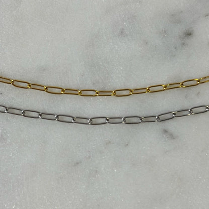 Dainty Paperclip Bracelet Chain