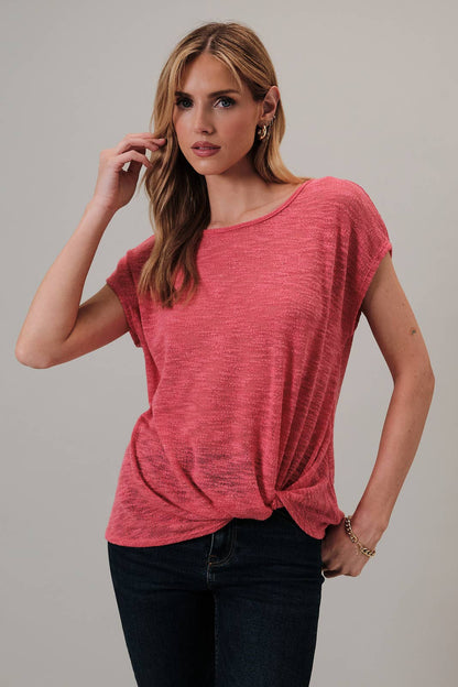 Light Berry Front Twist Top