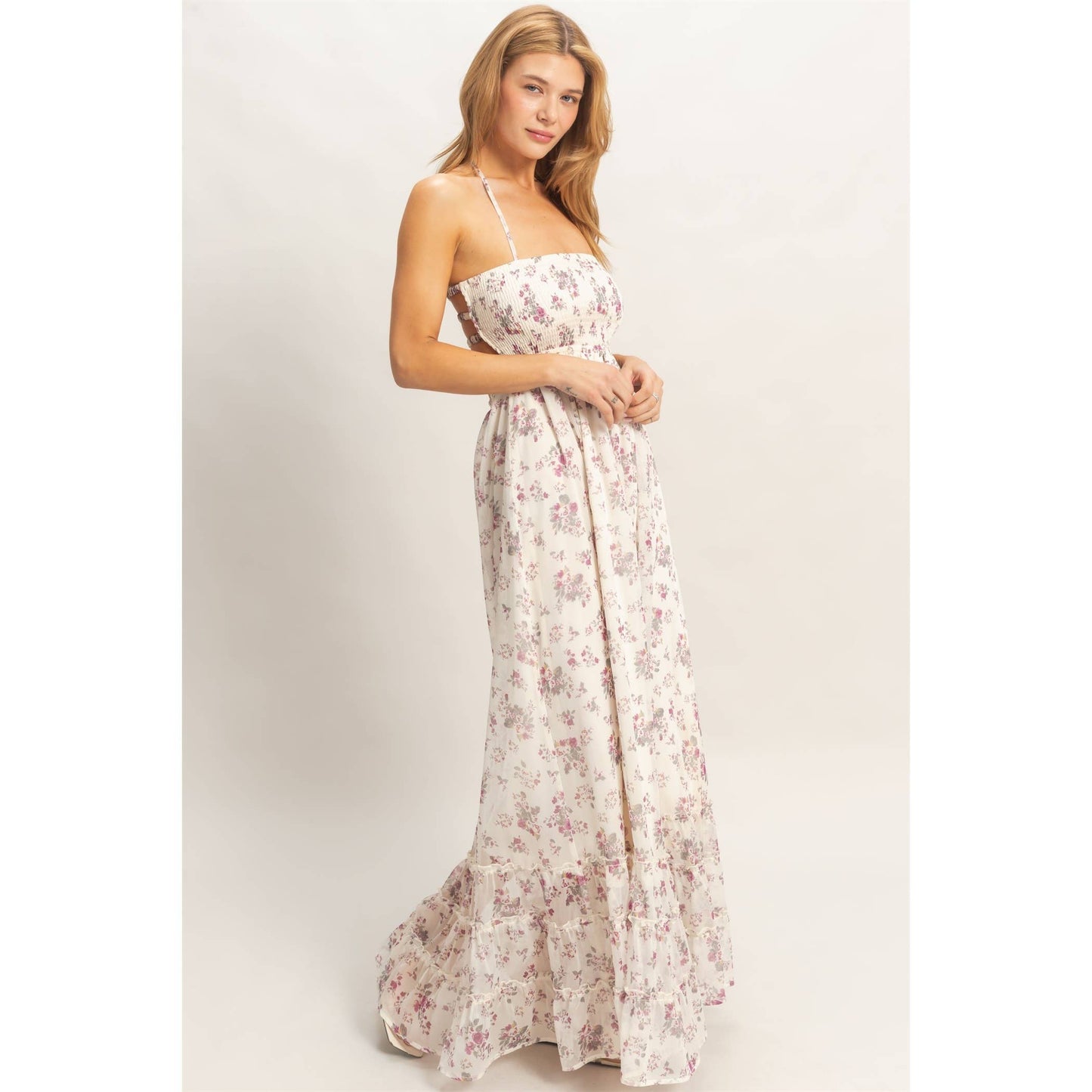 Smocked Floral Maxi Dress