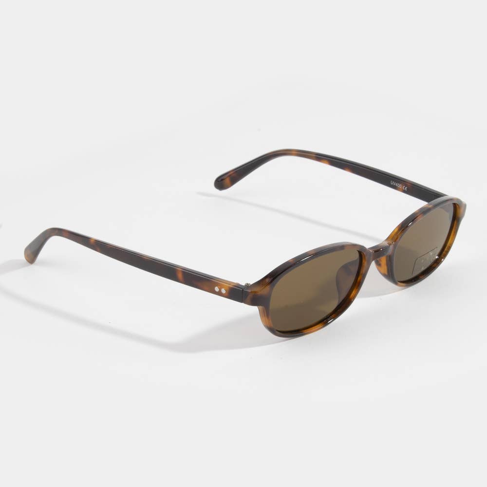 Slim Oval Frame Retro Sunglasses (4 colors)