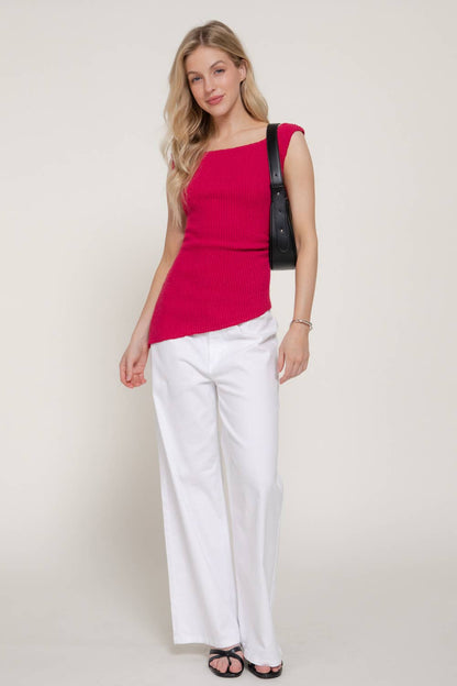Asymmetric Knit Top