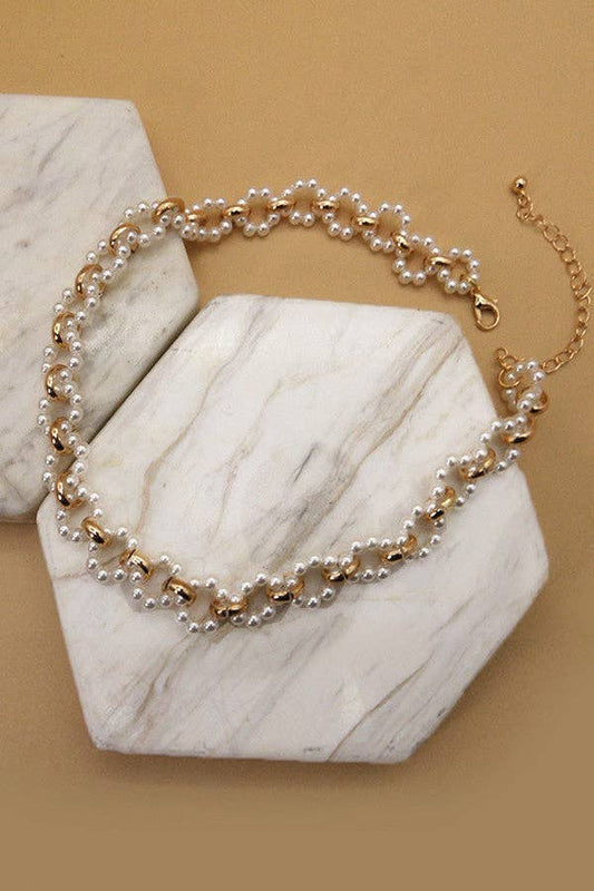Pearl Gold Choker Necklace