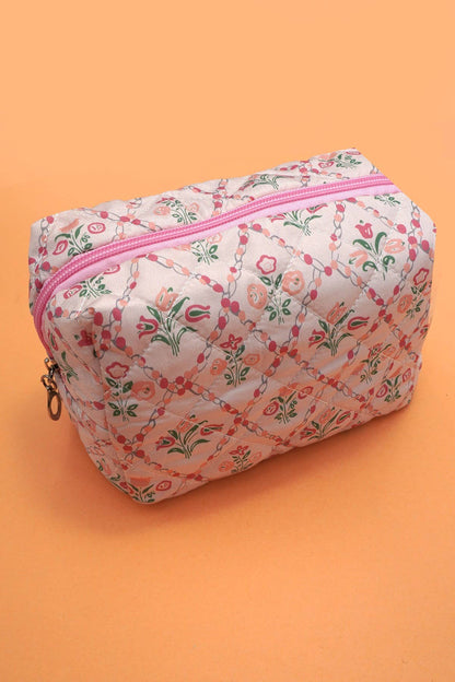 FLORAL TOILE PATTERN MAKEUP COSMETIC POUCH BAG | 40P562