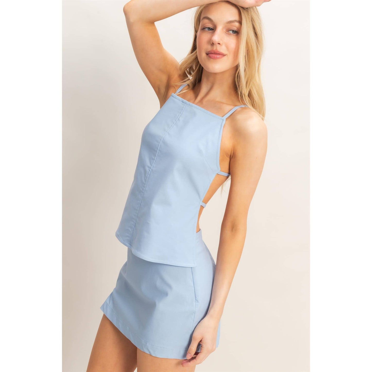 Strappy Straight Neck Top